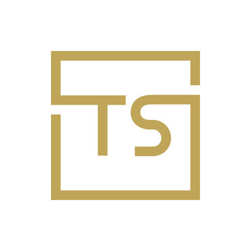 two letter logo line square TA TO TZ