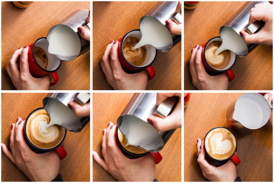 Set of latte art