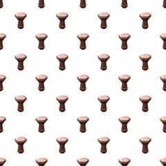 Darbuka, percussive musical instrument pattern seamless repeat in cartoon style vector illustration
