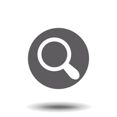 Magnifier icon. Flat illustration of magnifier vector icon for web