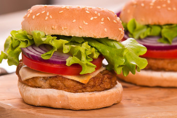 Hamburgers.