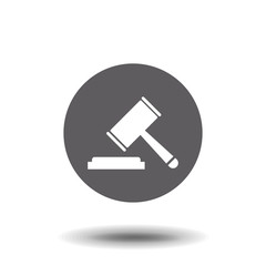 Hammer judge vector icon, flat design best vector icon