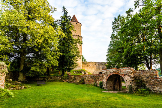 Zvikov castle, summer evening. Czech republic.