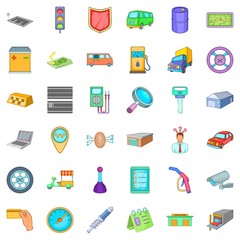 Auto repair icons set. Cartoon style of 36 auto repair vector icons for web isolated on white background