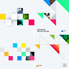 Abstract design of colourful vector elements for modern background with rectangular shapes for business branding finance.