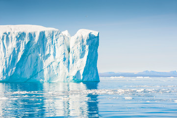 Big icebergs in Ilulissat icefjord, Greenland
