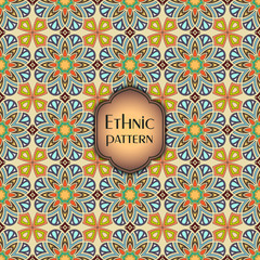 Abstract colorful geometric seamless pattern. Floral background texture.