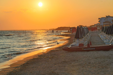 Tramonto in spiaggia