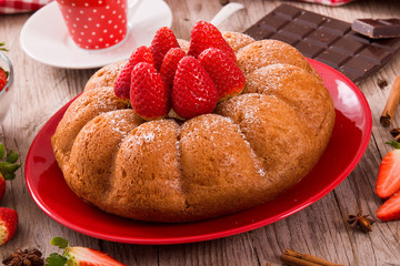 Strawberry cake.
