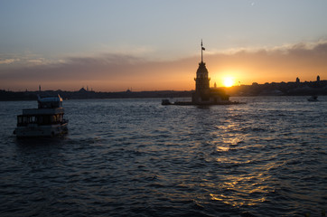 Naklejka premium Kız Kulesi, Maidens Tower