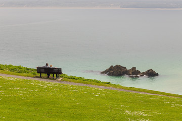 View on the Coast of Cornwall in UK