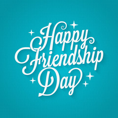 friendship day vintage lettering vector background