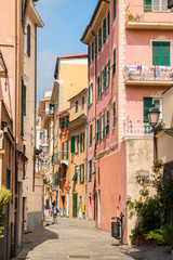 Fototapeta na wymiar Scorci del centro storico di Varazze, Mar Ligure, Savona, Liguria, Italia