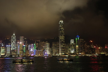 Naklejka premium Hong Kong de nuit