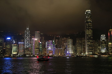Fototapeta premium Hong Kong de nuit