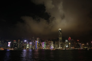 Fototapeta na wymiar Hong Kong de nuit
