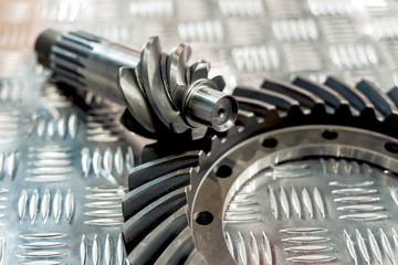 Conical helical gearing.