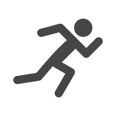 Let's run together, Running icon sign