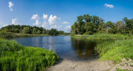 Panorama of the bityug river