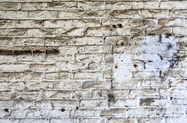 Weiße Mauer Vintage aus Backstein