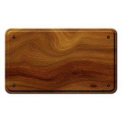 empty wooden sign isolated on white