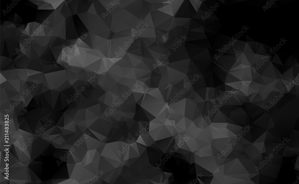 Aufkleber black and white triangular geometric background. vector pattern.