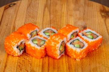 Roll with salmon