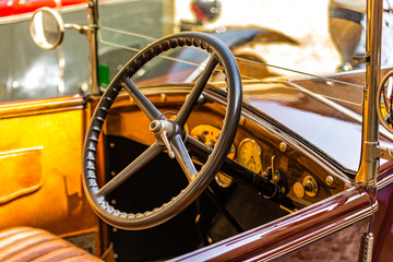 vintage car dashboard