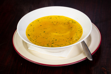 Chicken soup with noodle