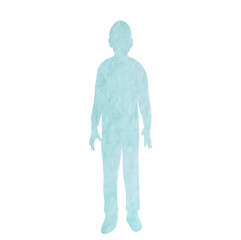 vector, isolated, icon, blue watercolor silhouette boy