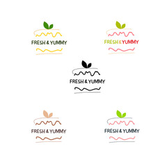 bakery, pastry, sweet shop, confectionerry, cake, dessert logo vector emblem