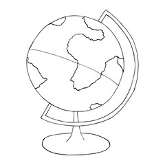 Globe sphere line sketch