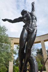 Francia, Normandía, Monumento en el Cementerio norteamericano