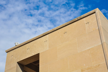Francia, Normandía, Monumento en el Cementerio norteamericano