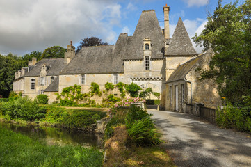 Fototapeta na wymiar Château de Vaucelles, Calvados, France