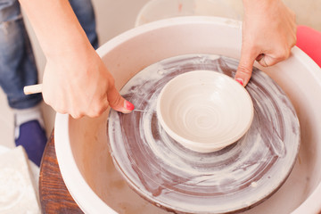 Child's ceramic handicrafts