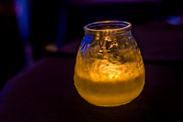 Candle in glass jar