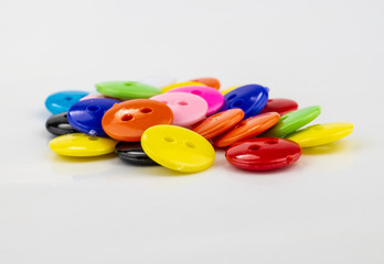 Colorful sewing buttons.