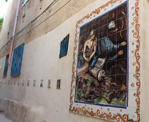  Sicile, Mazara del Vallo, décoration de rue en céramique