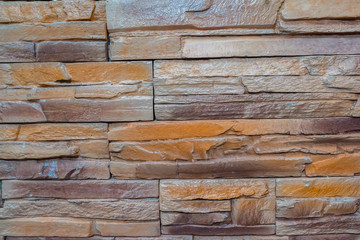 Sample of a decorative stone wall. Bricks texture