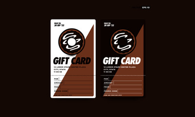Sweet Donut Gift Card Vector Illustration