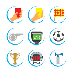 Soccer Icon Set, Football Icon Set, Soccer Vector Icon Set - obrazy, fototapety, plakaty