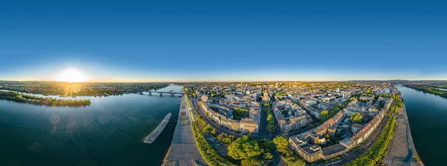 Deurstickers Luftaufnahme Mainz am Rhein 360° VR Panorama © Mathias Weil