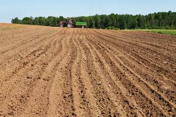 Spring preparations on the field.