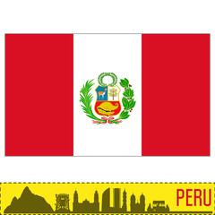 Fototapeta premium Peru flag
