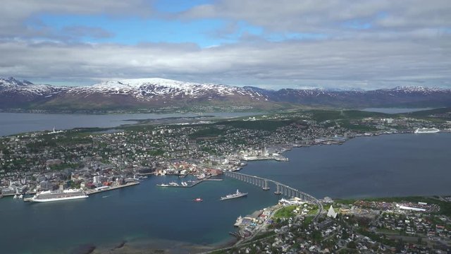 Tromso panoramic view - Scandinavian city, Norway