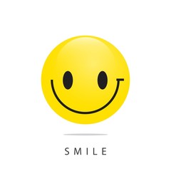 Smile Emoticon Vector Template Design Illustration