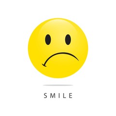 Smile Emoticon Vector Template Design Illustration