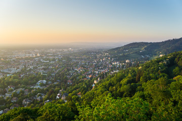 Germany, Houses and churches of Freiburg im Breisgau