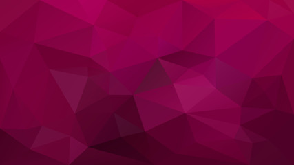 vector abstract irregular polygonal background - triangle low poly pattern - claret burgundy maroon magenta rasberry red pink color - obrazy, fototapety, plakaty